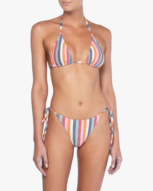 Rainbow String Triangle Bikini Top