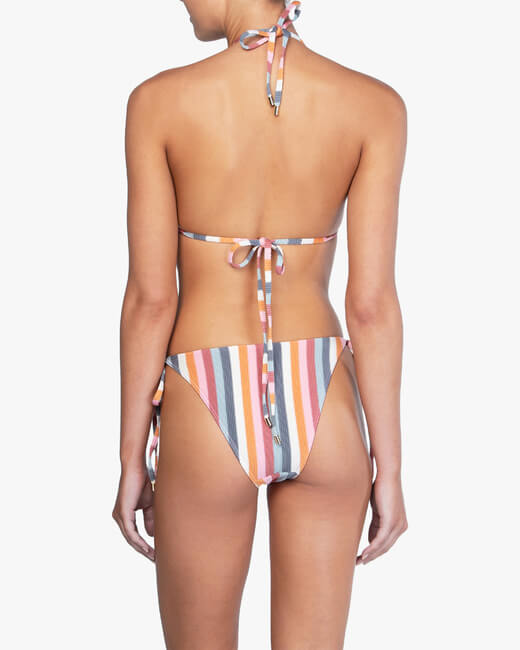 Rainbow String Triangle Bikini Top
