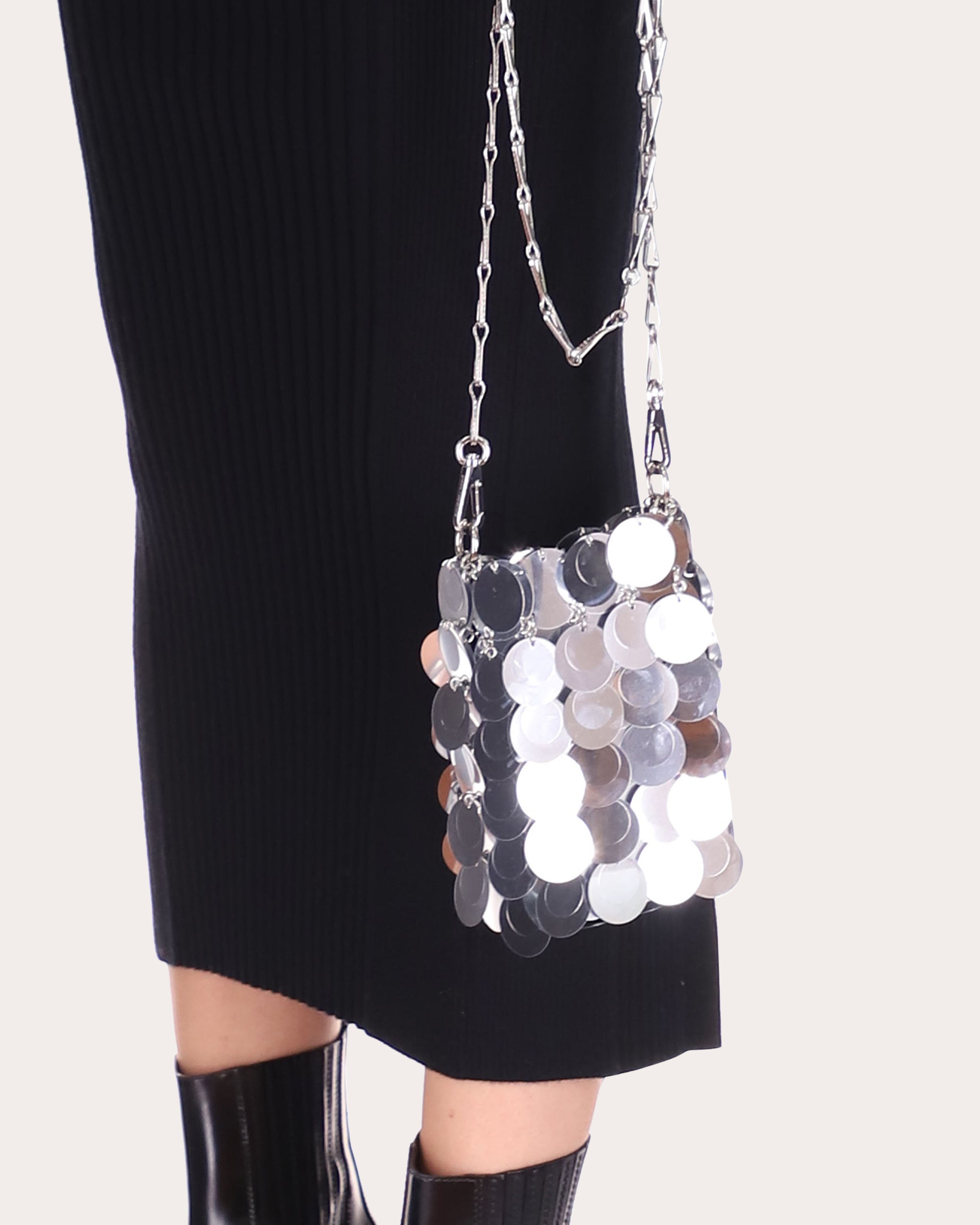 Sparkle Mini Paillette-Embellished Shoulder Bag