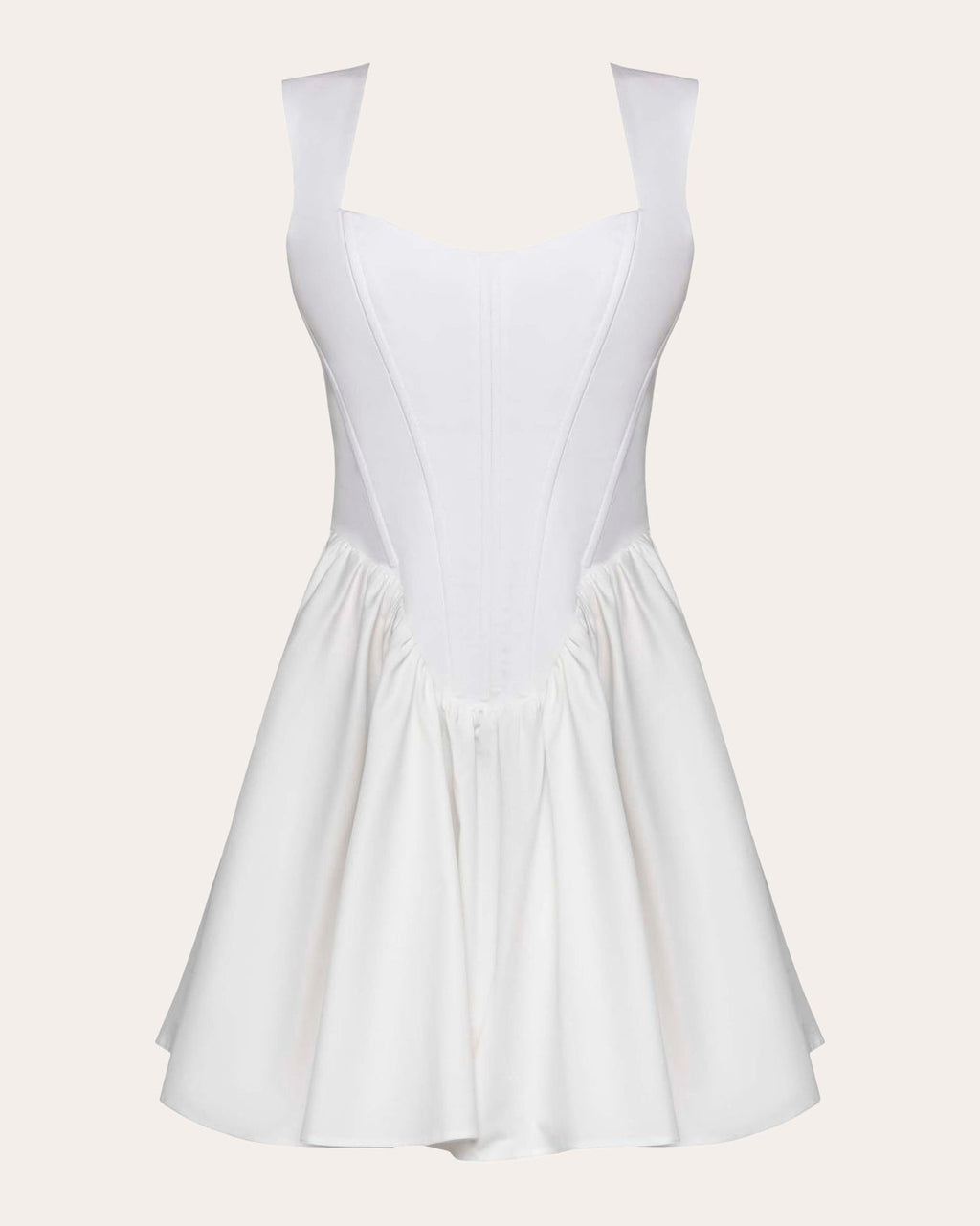 Corset-Detail Cotton Mini Dress