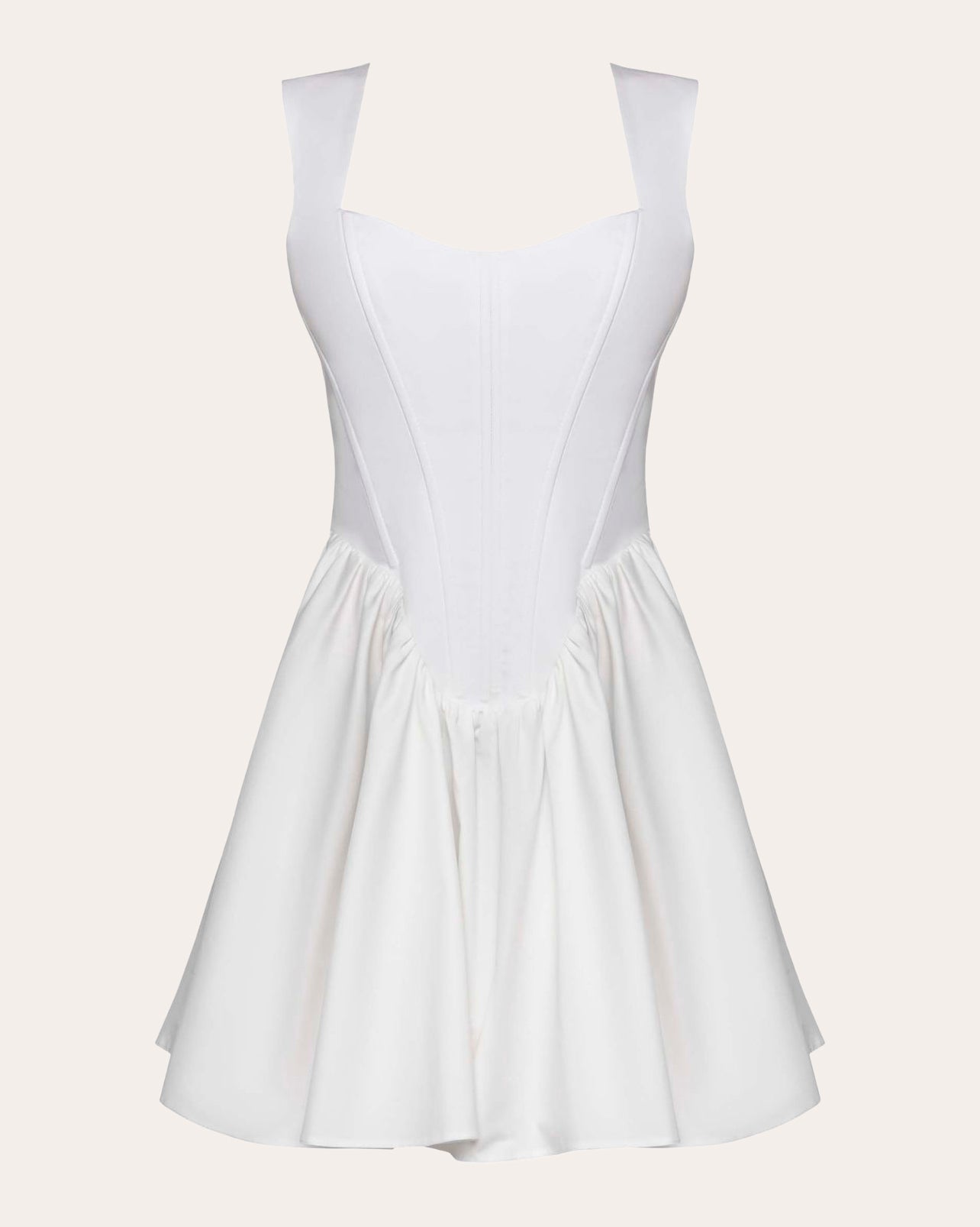 Corset-Detail Cotton Mini Dress