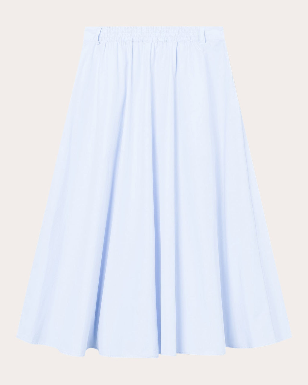 Novo Pleated Cotton-Poplin Midi Skirt