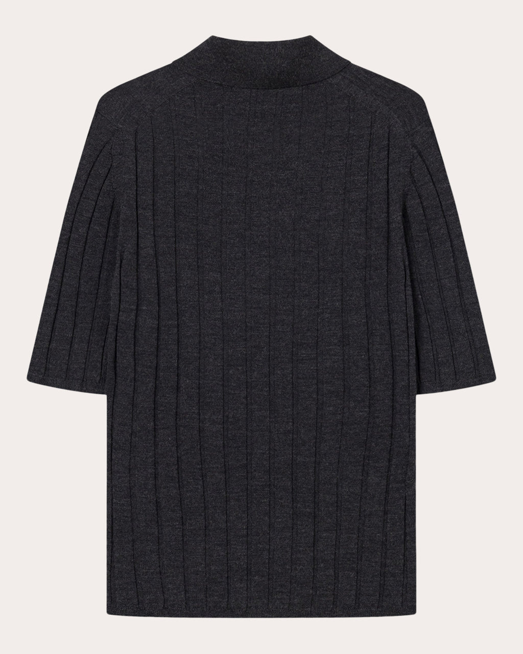 Kino Ribbed Wool Polo Top