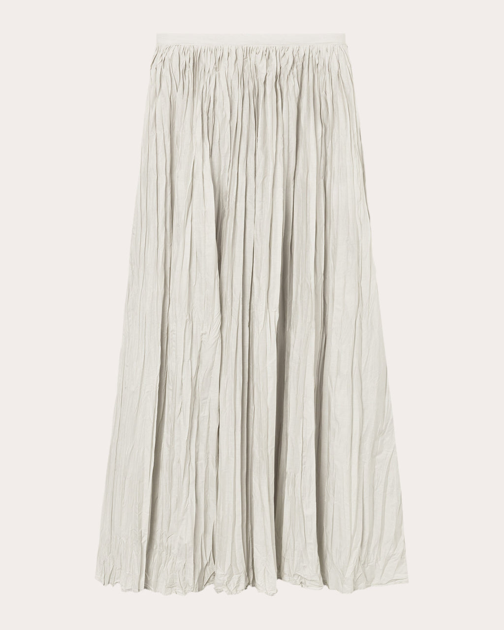 Niki Cotton-Plissé Midi Skirt