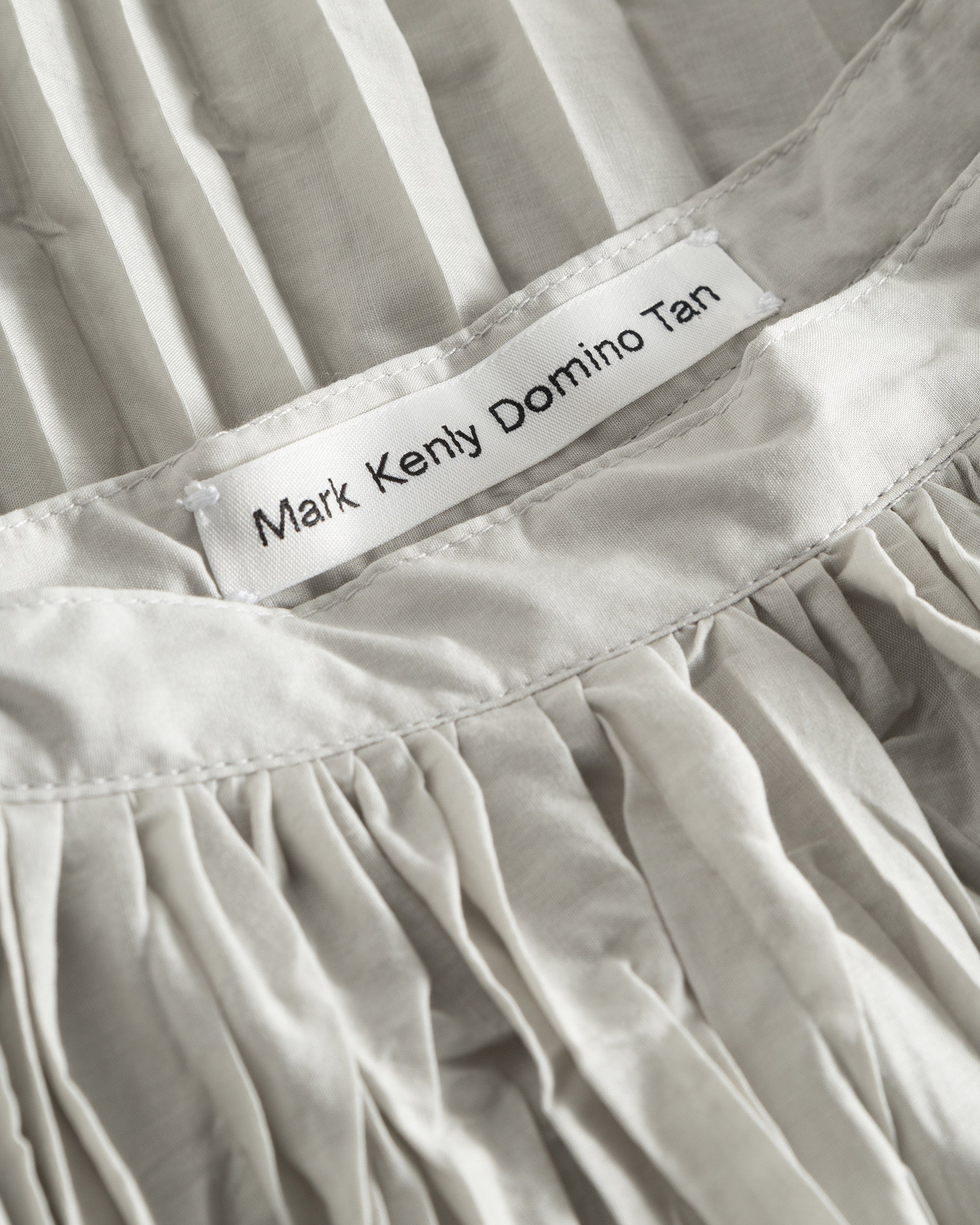 Niki Cotton-Plissé Midi Skirt