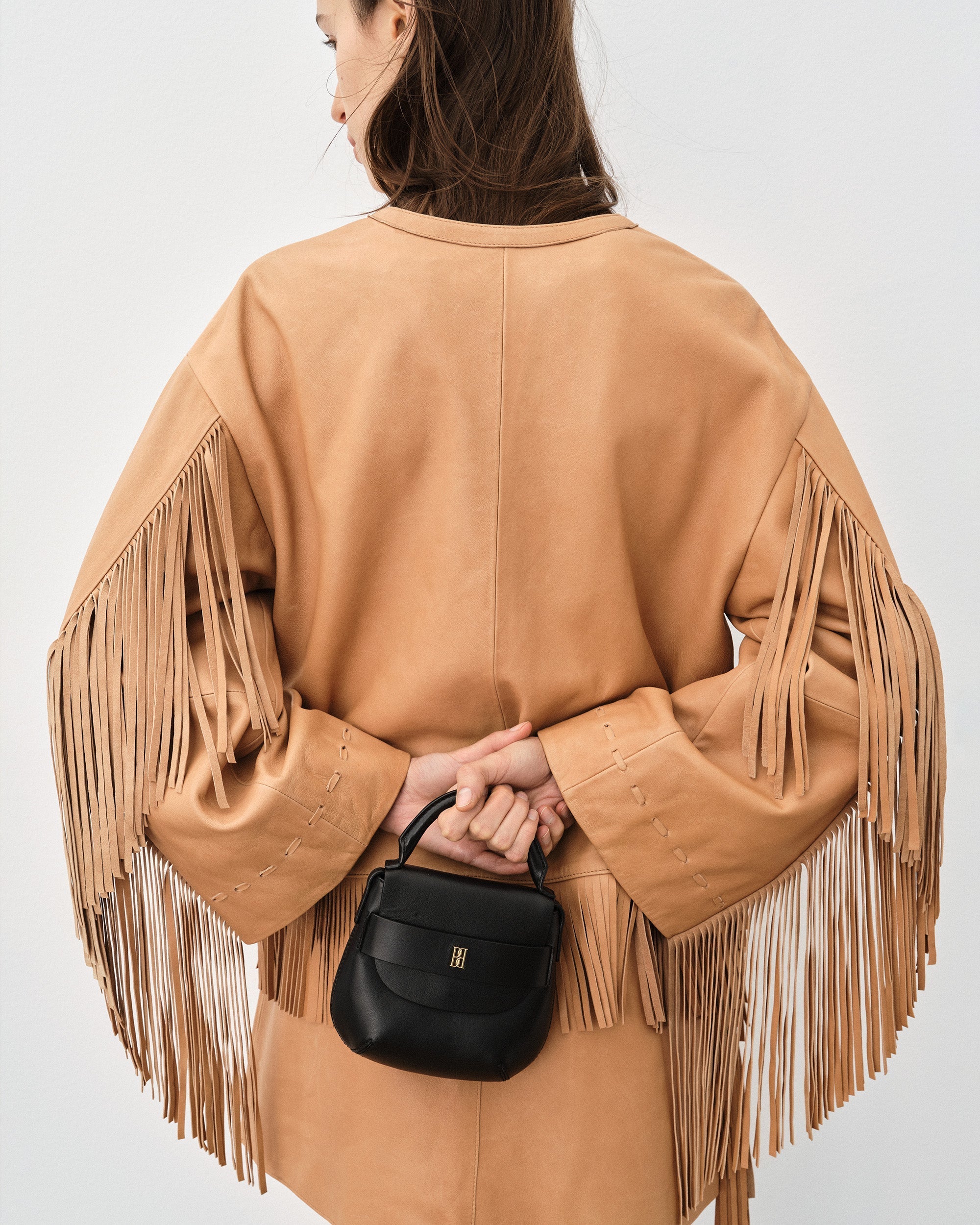 Zoena Fringed Leather Jacket