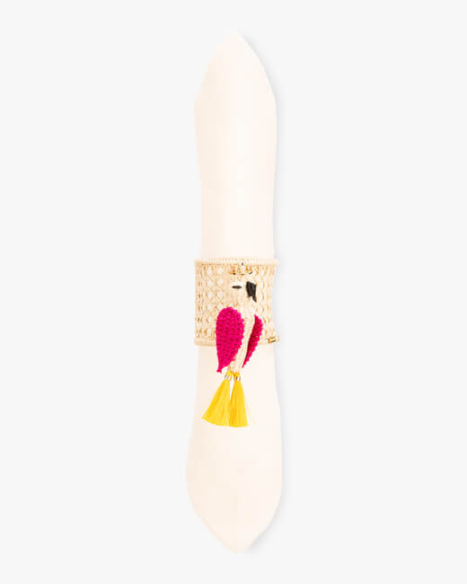 Set-of-Two Rose Cockatoo Napkin Ring