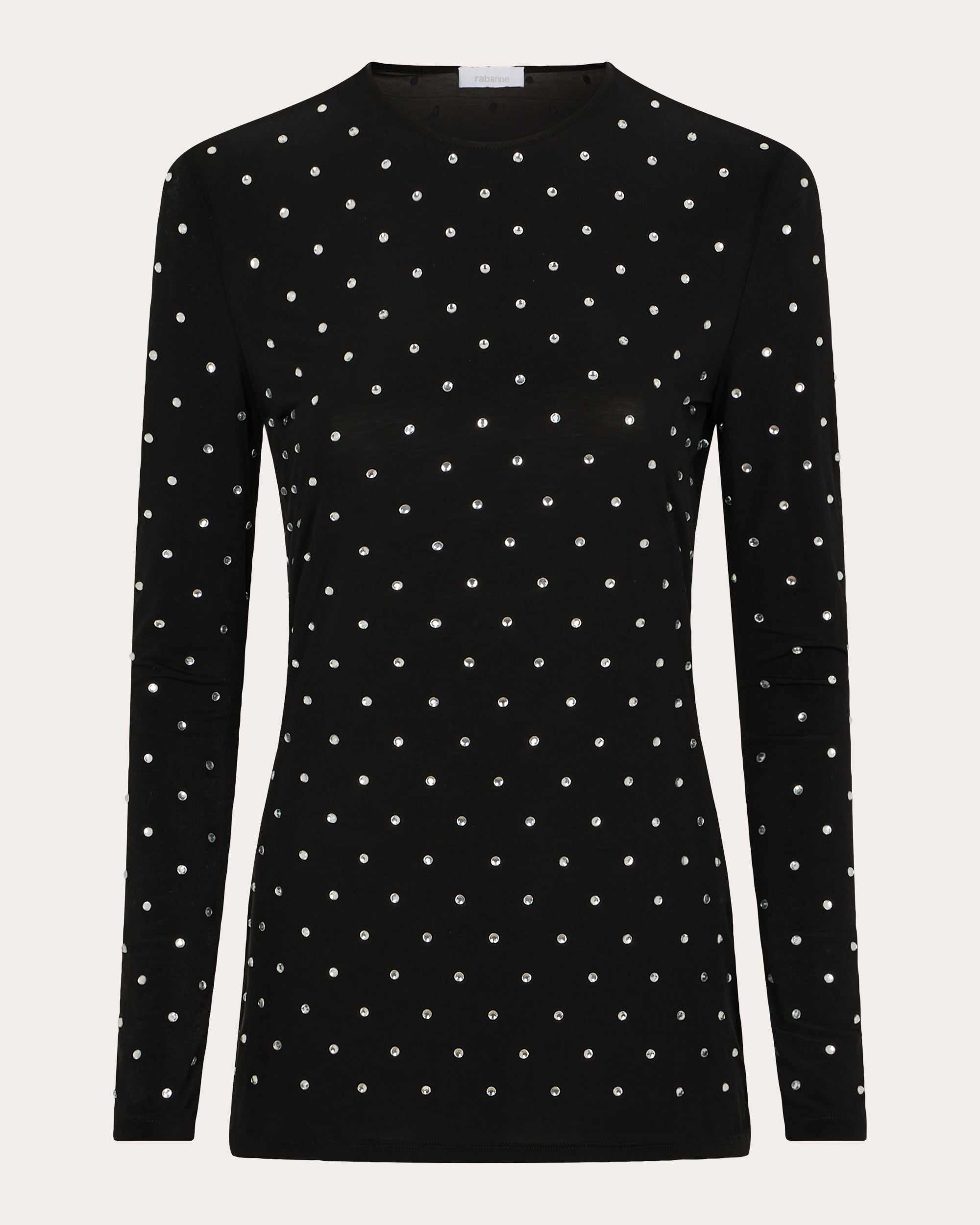 Crystal-Embellished Satin-Jersey Top