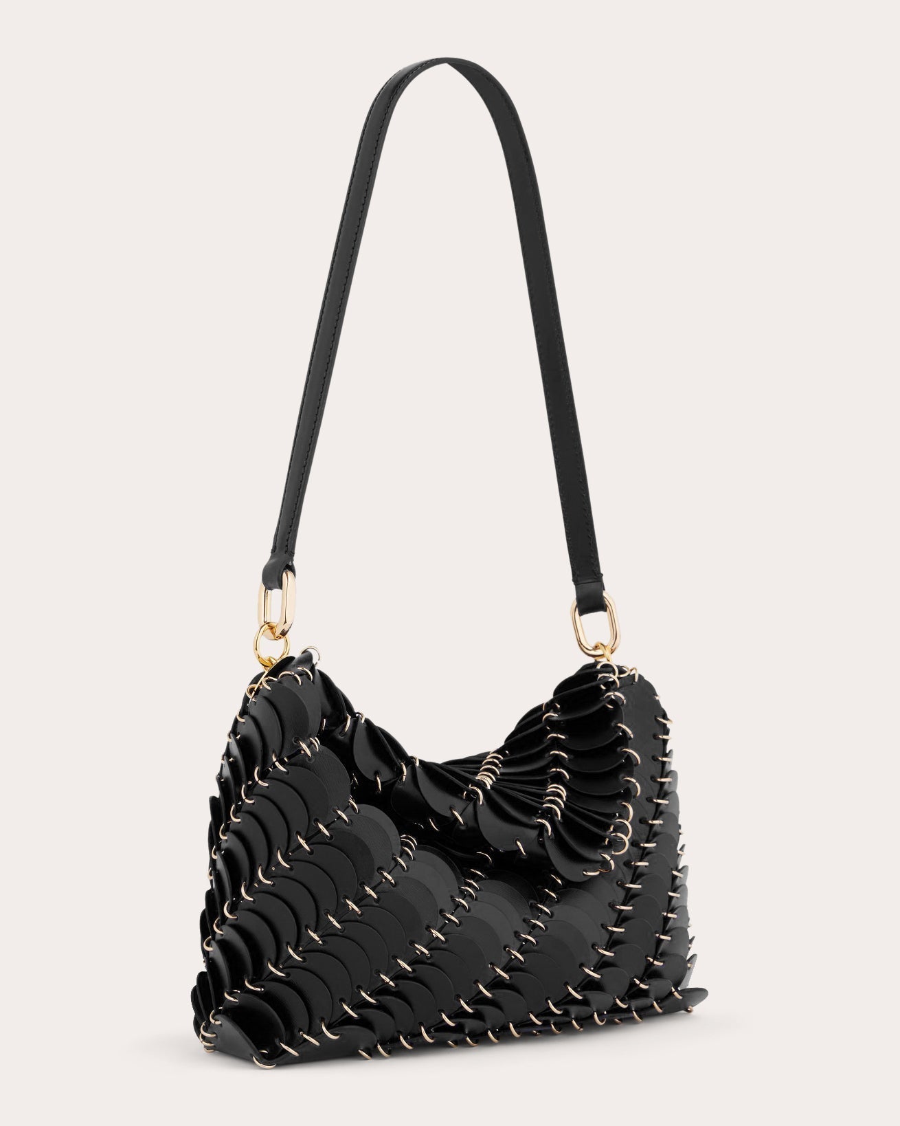 Paco Embellished Leather Shoulder Bag