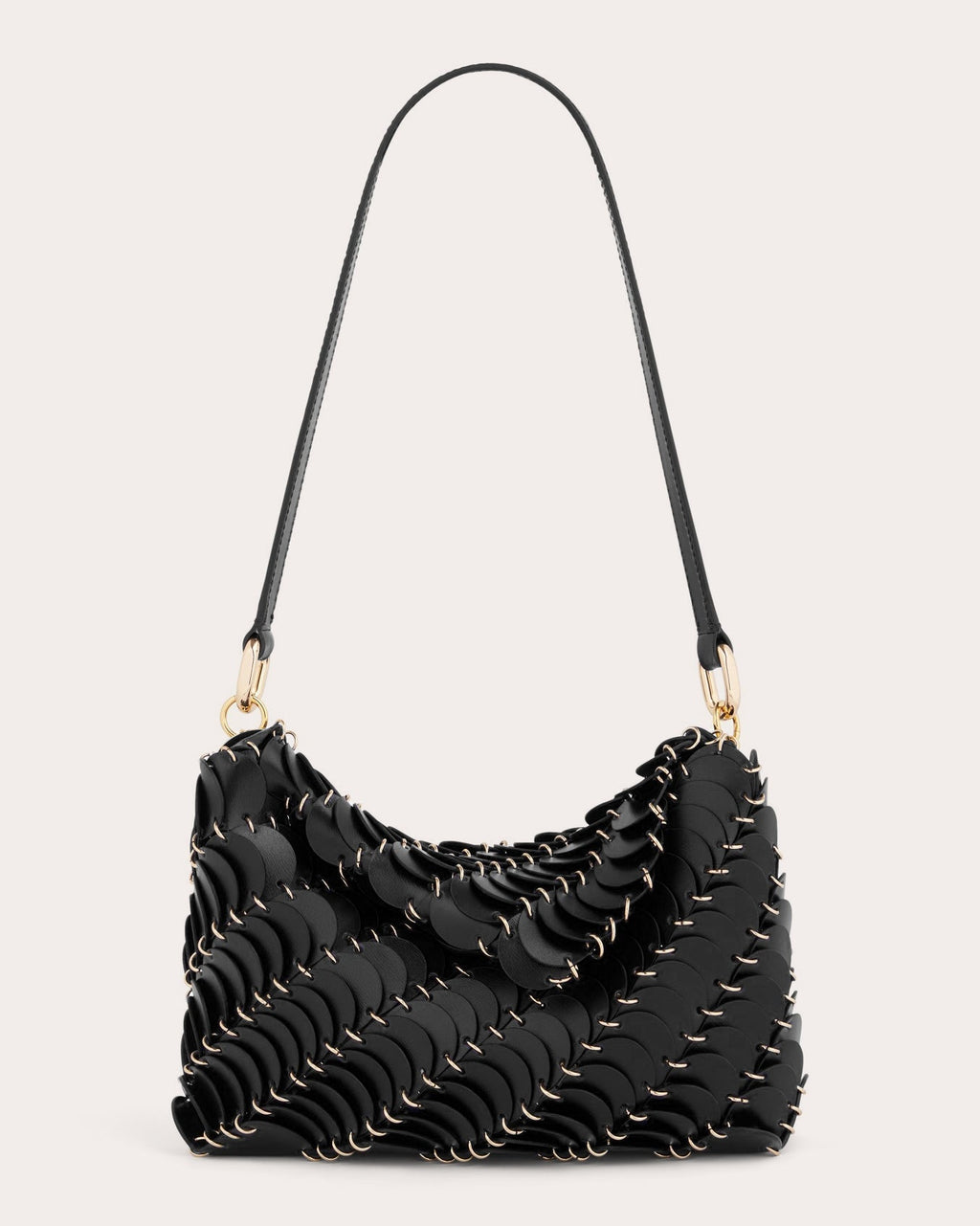 Paco Embellished Leather Shoulder Bag