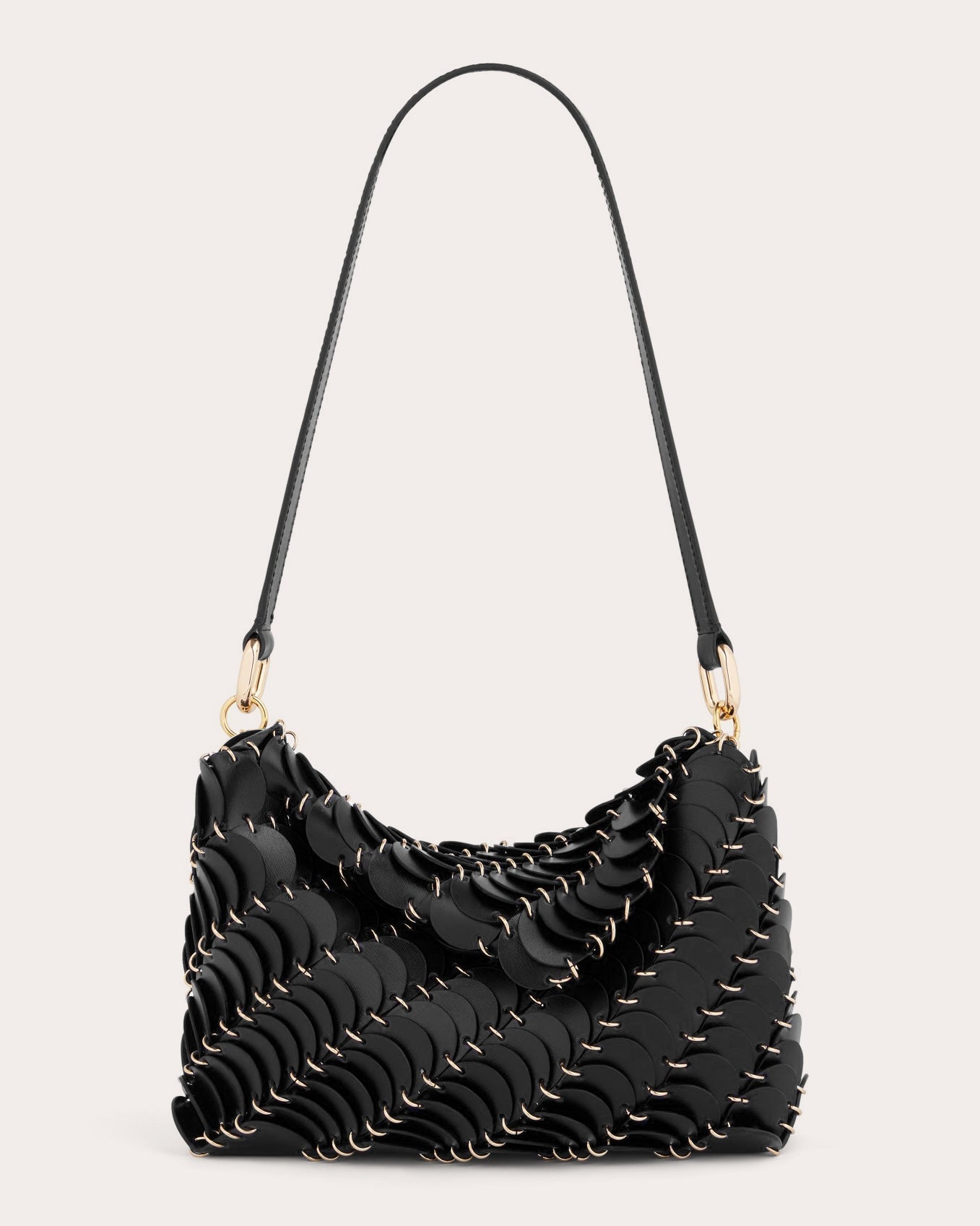 Paco Embellished Leather Shoulder Bag