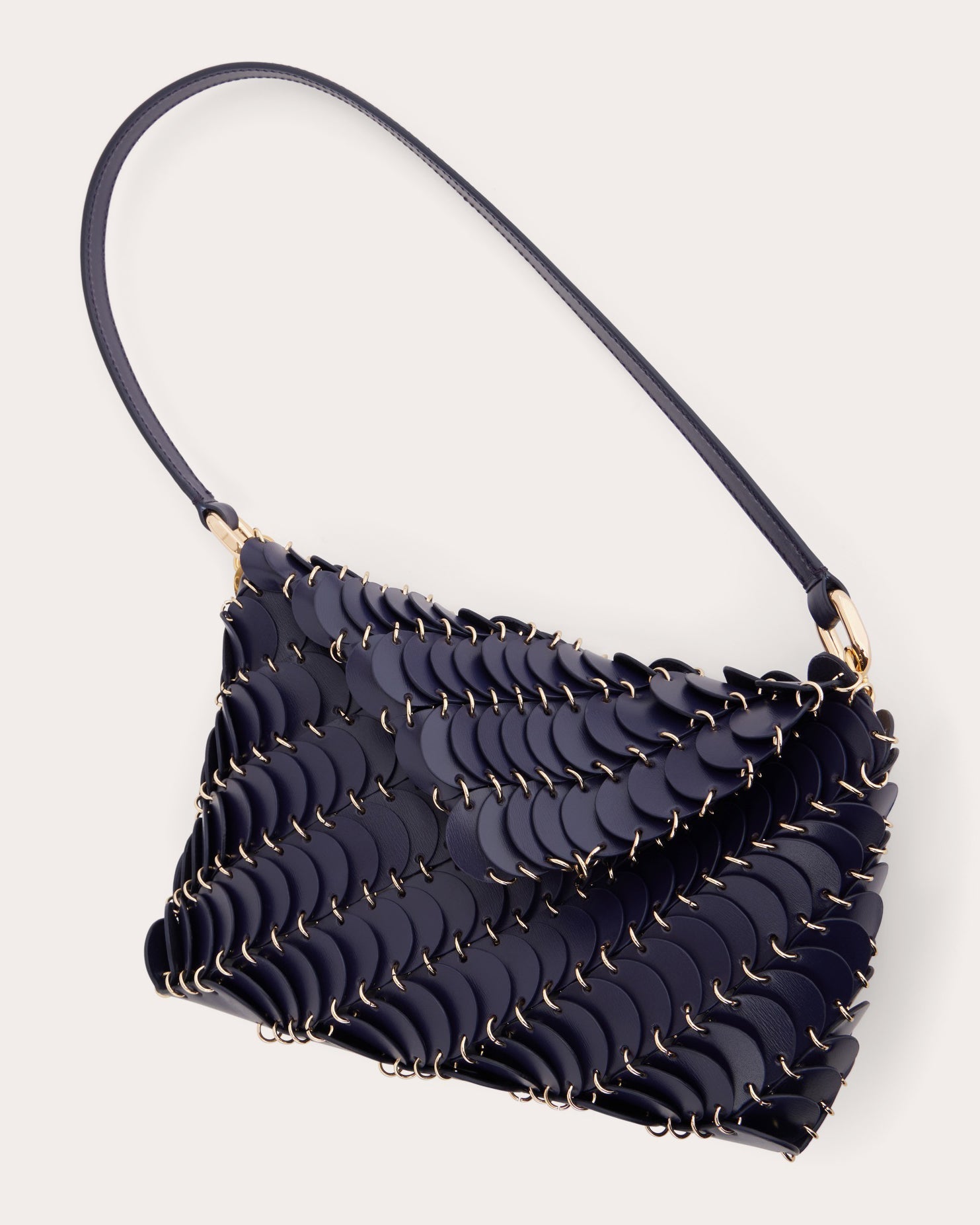 Paco Embellished Leather Shoulder Bag