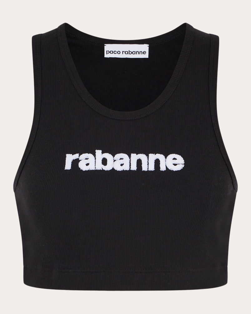 Logo-Appliquéd Stretch-Cotton Cropped Top
