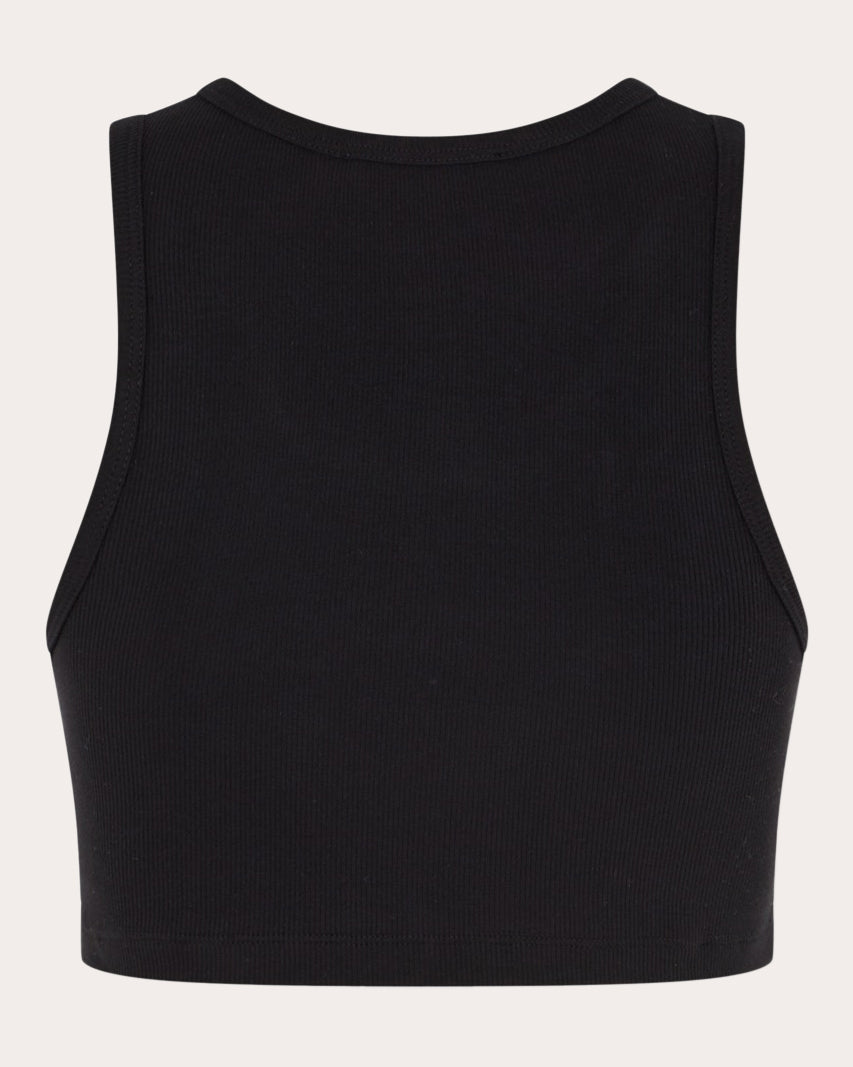 Logo-Appliquéd Stretch-Cotton Cropped Top