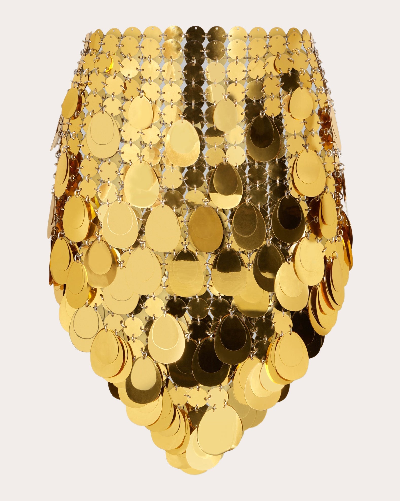Sparkle Assembly Paillette-Embellished Chainmail Mini Skirt