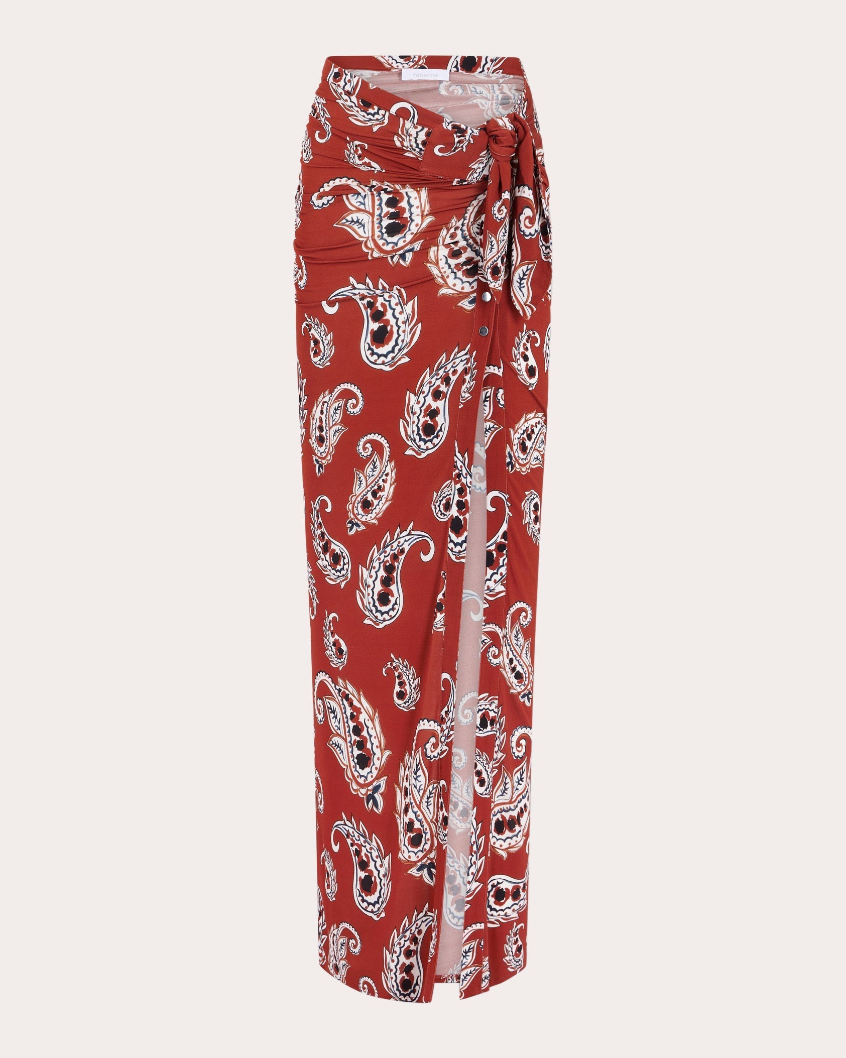 Paisley-Print Stretch-Jersey Maxi Skirt