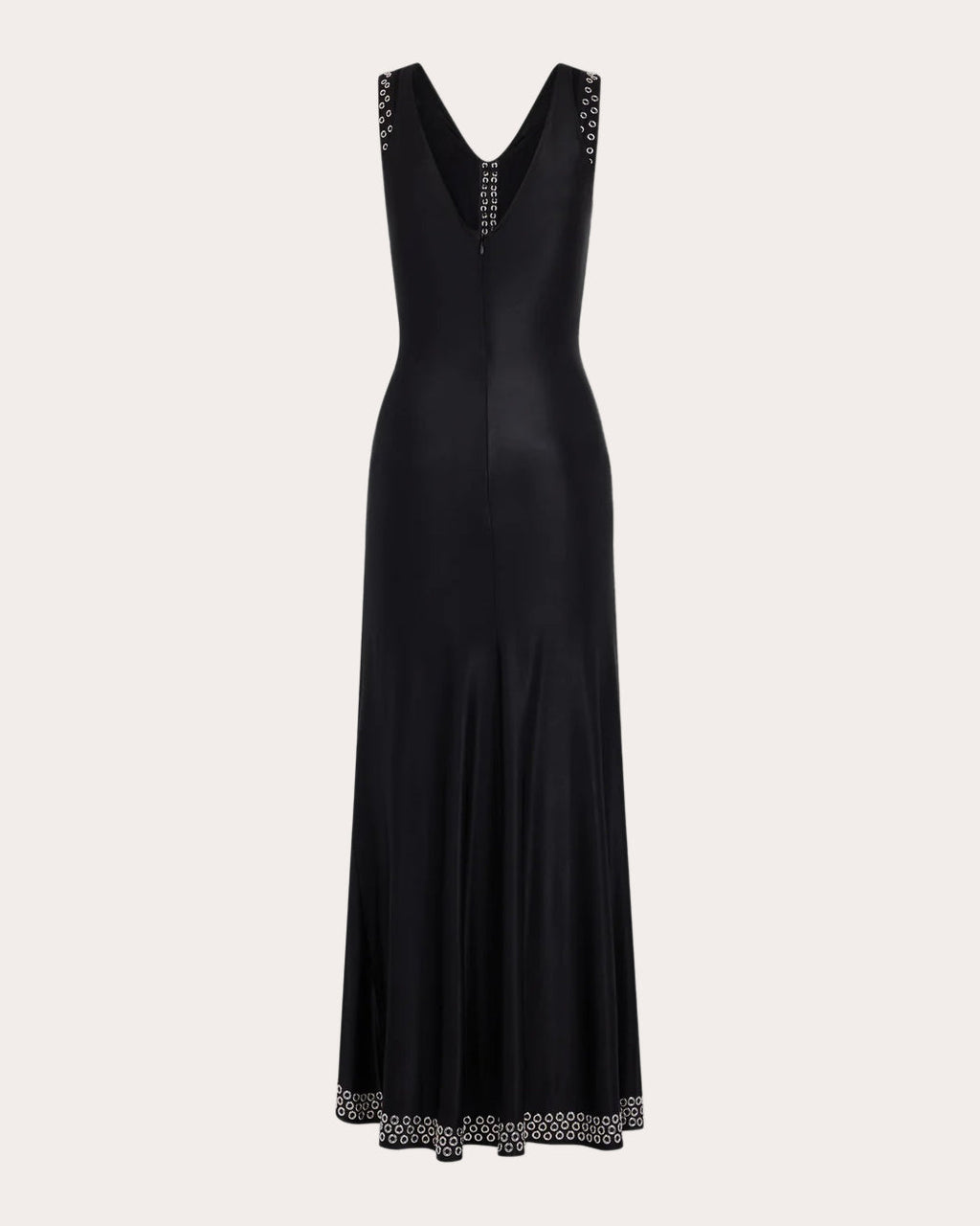 Embellished Asymmetric Ruched Satin-Jersey Dress