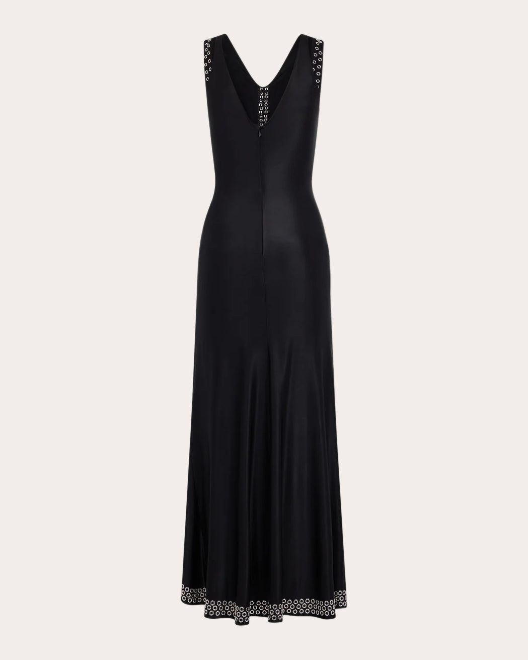 Embellished Asymmetric Ruched Satin-Jersey Dress