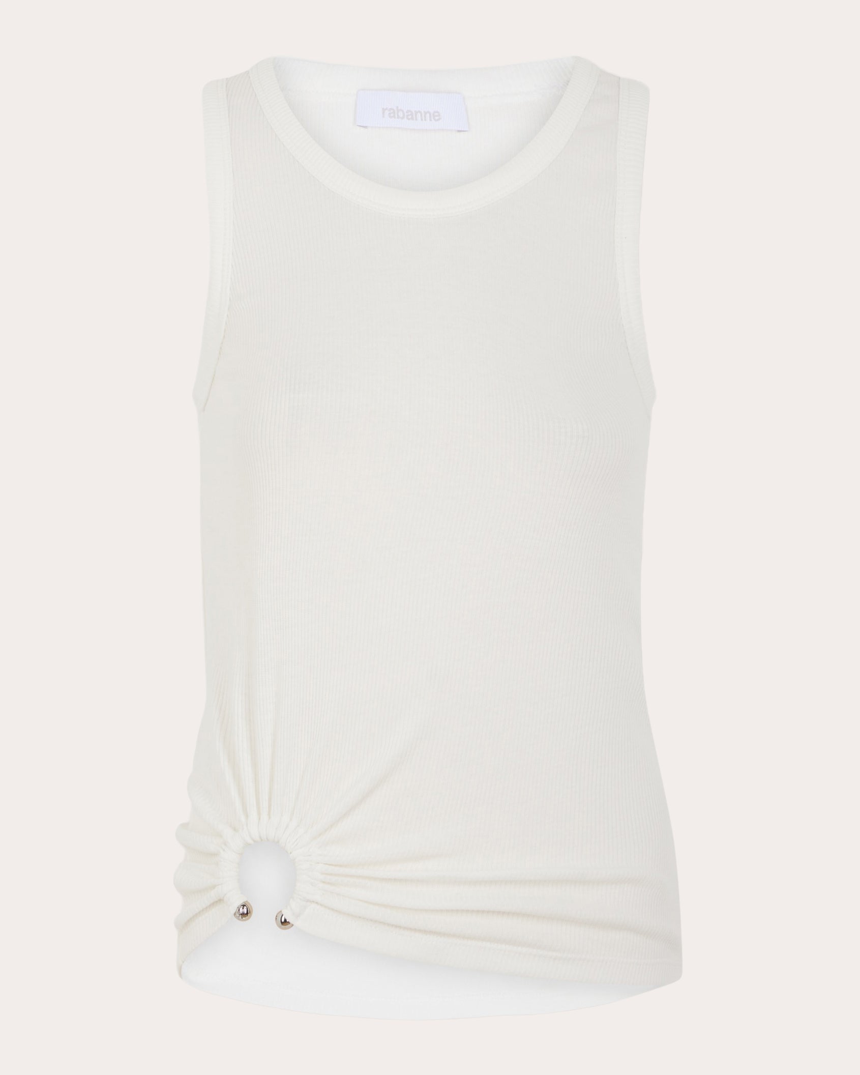 Gathered Ribbed Stretch-Cotton Jersey Top