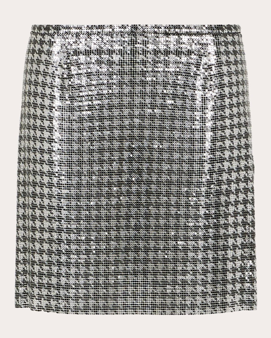 Houndstooth Chainmail Mini Skirt