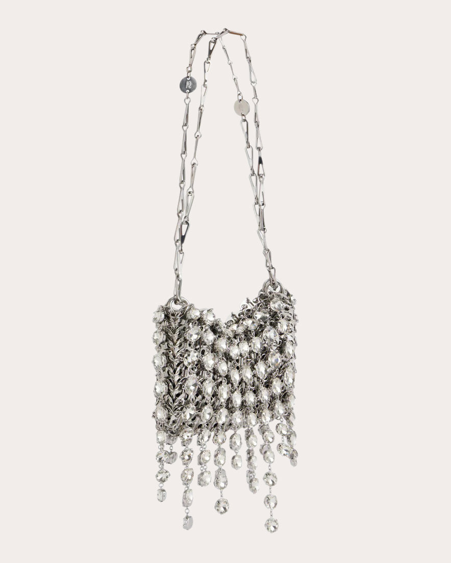 1969 Nano Crystal-Embellished Chainmail Shoulder Bag