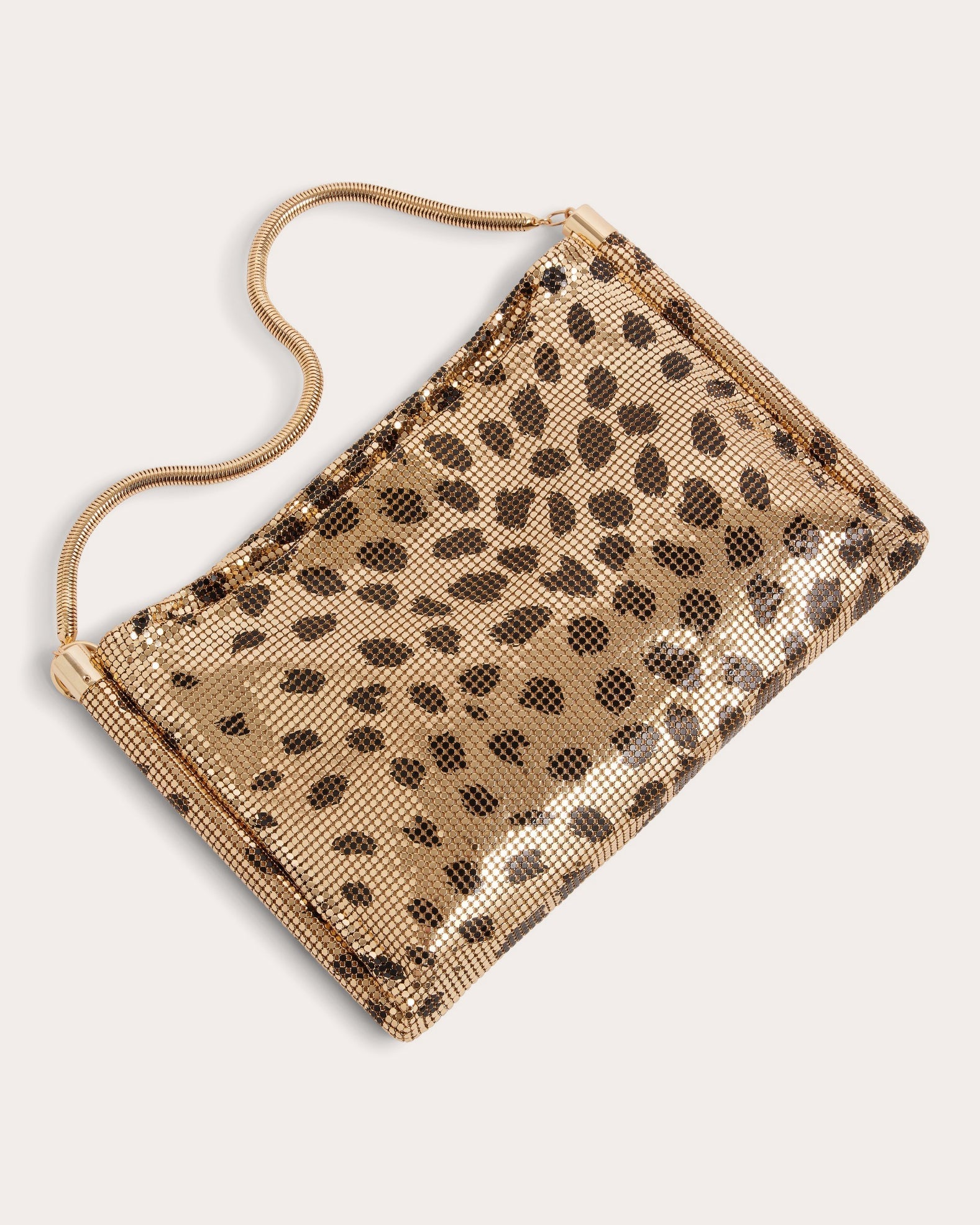 Pixel Cheetah-Print Chainmail Tote