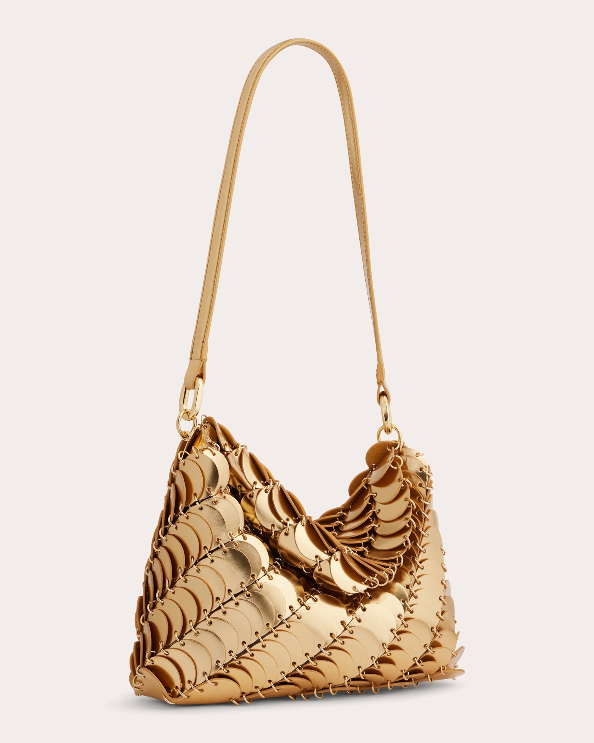 Paco Embellished Leather Shoulder Bag