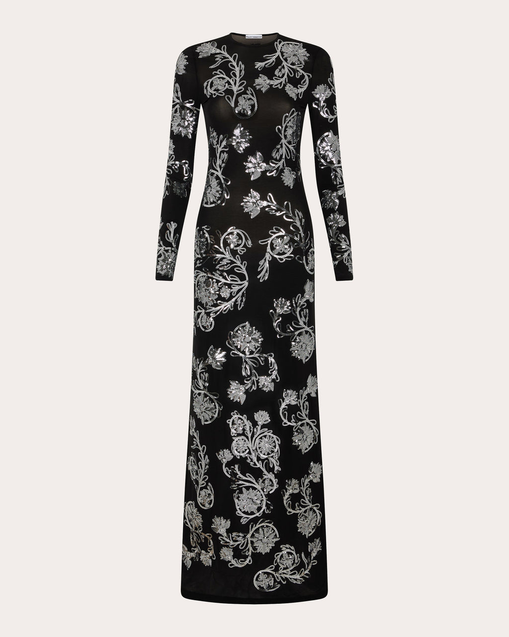 Sequin-Embellished Jersey Maxi Dress