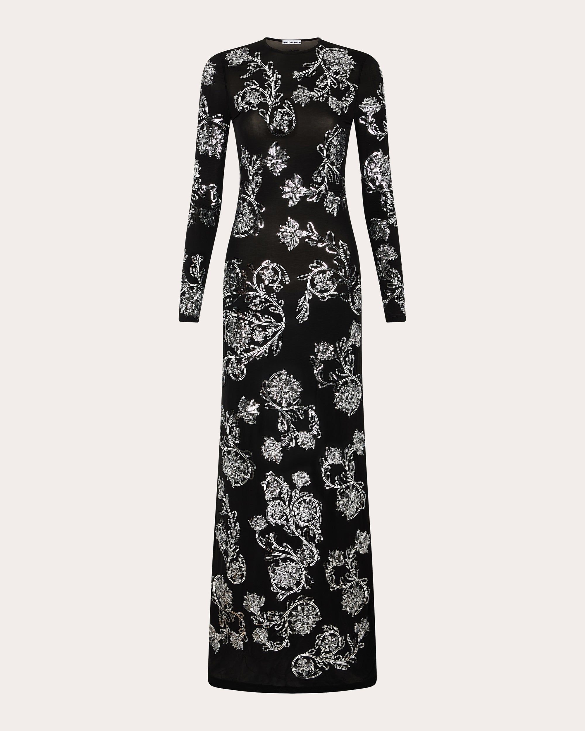 Sequin-Embellished Jersey Maxi Dress