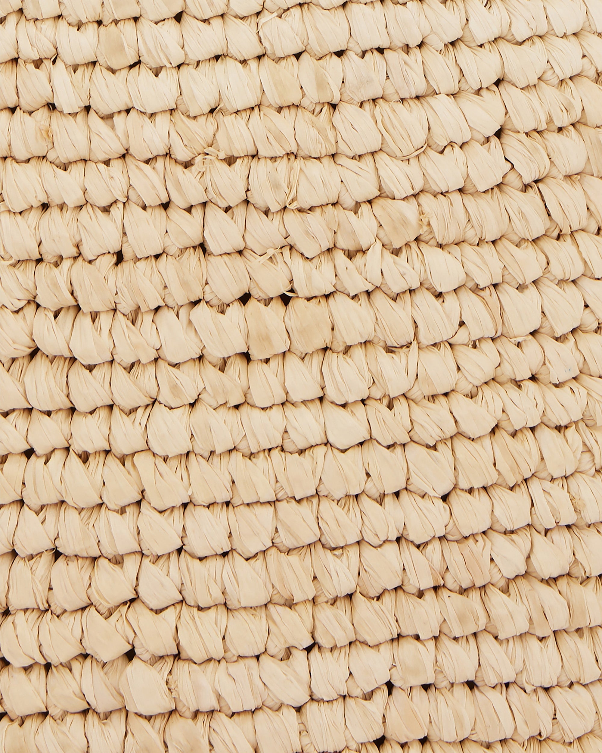 Raffia Logo Basket Tote Bag