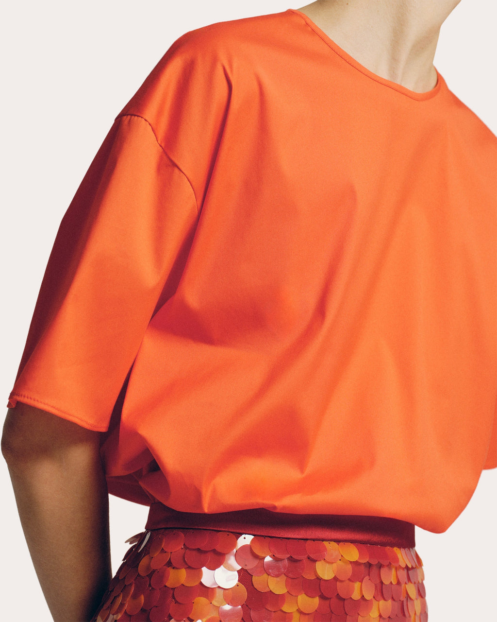Stretch Cotton-Poplin T-Shirt