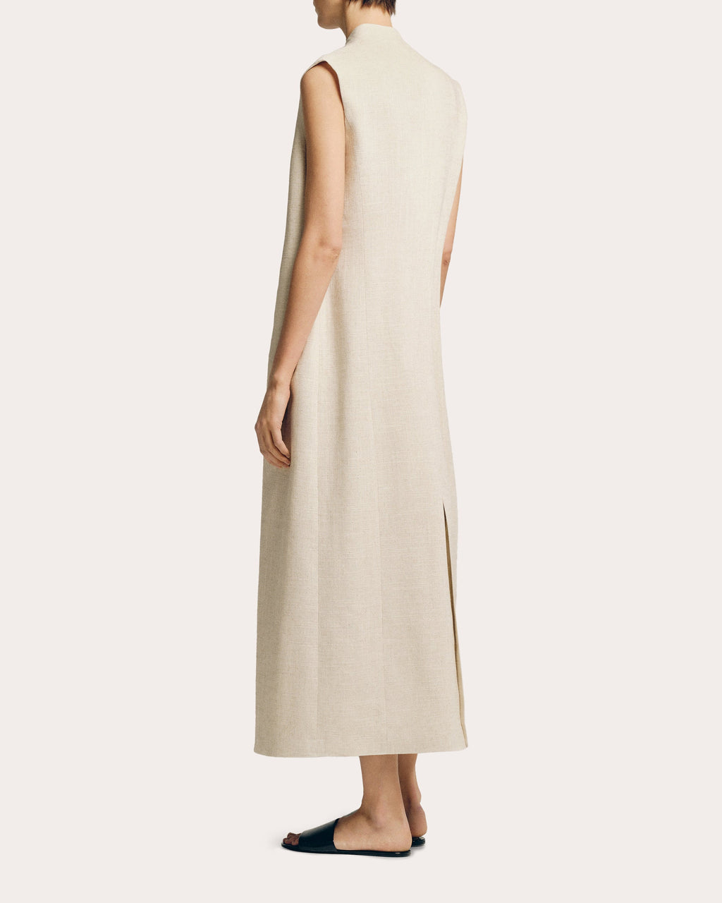 Long Linen-Blend Vest