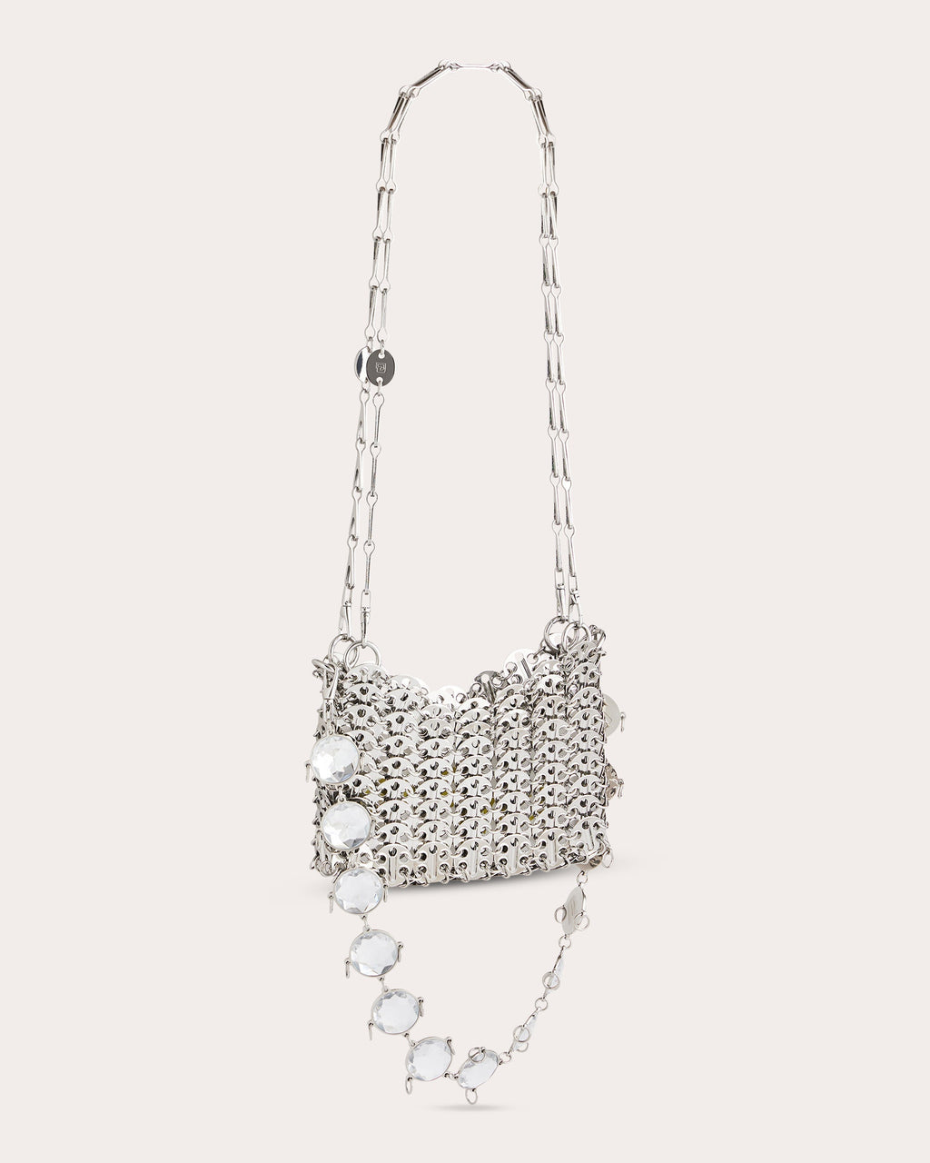 1969 Mini Crystal-Embellished Chainmail Shoulder Bag
