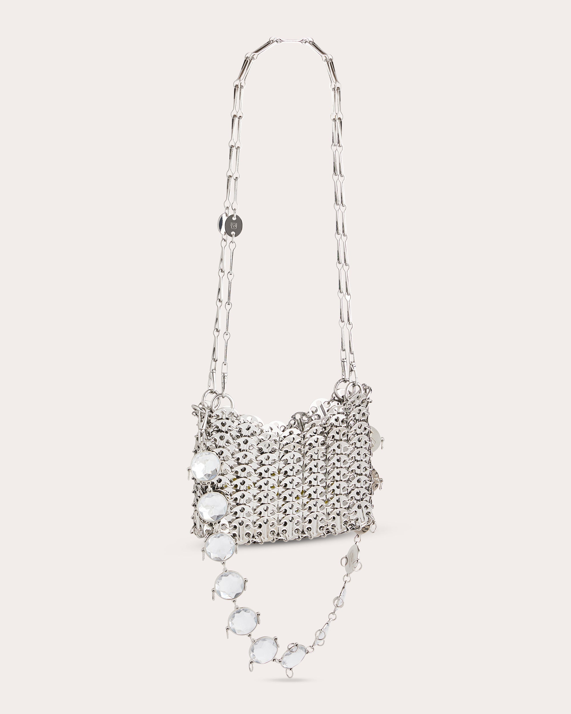1969 Mini Crystal-Embellished Chainmail Shoulder Bag