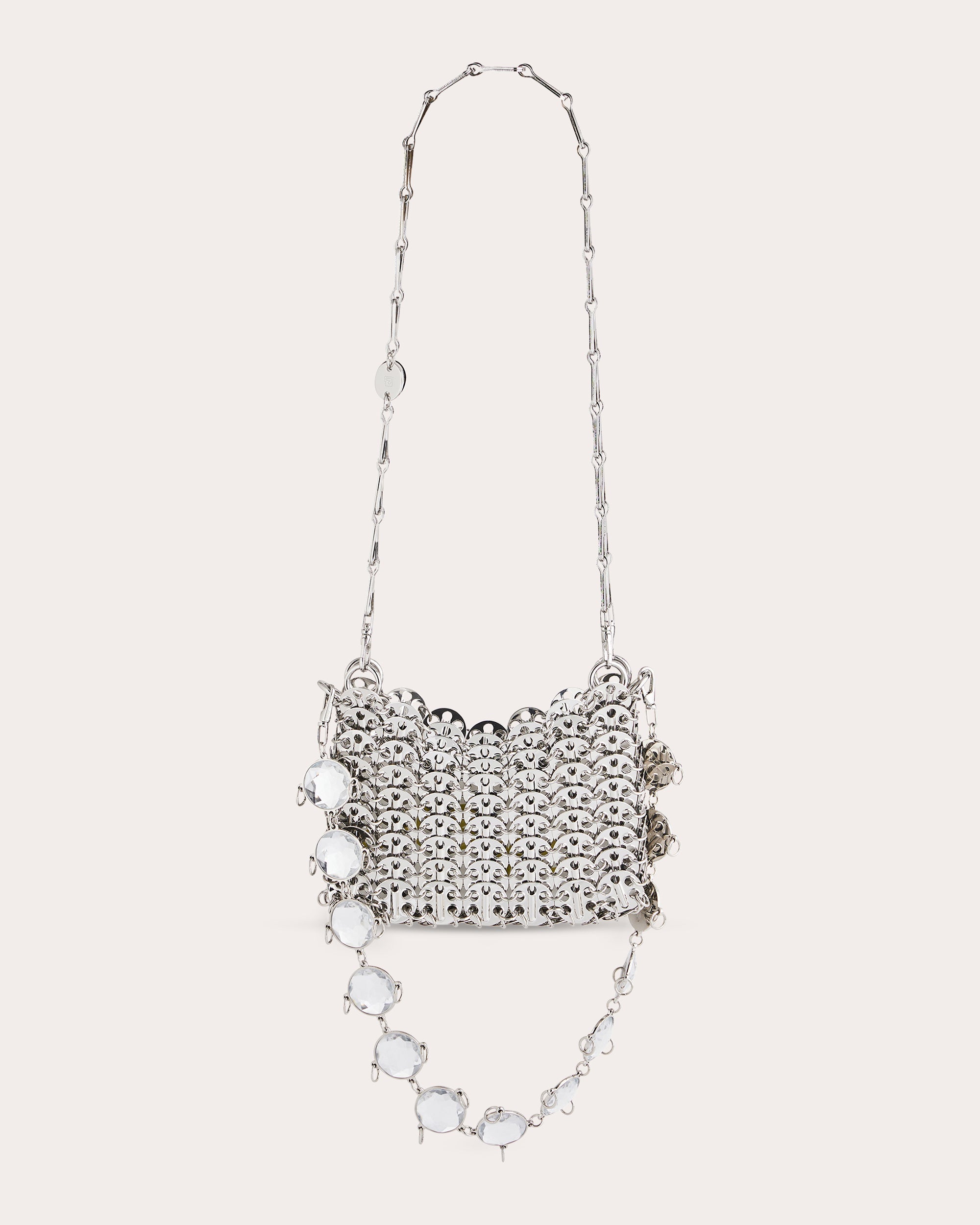 1969 Mini Crystal-Embellished Chainmail Shoulder Bag