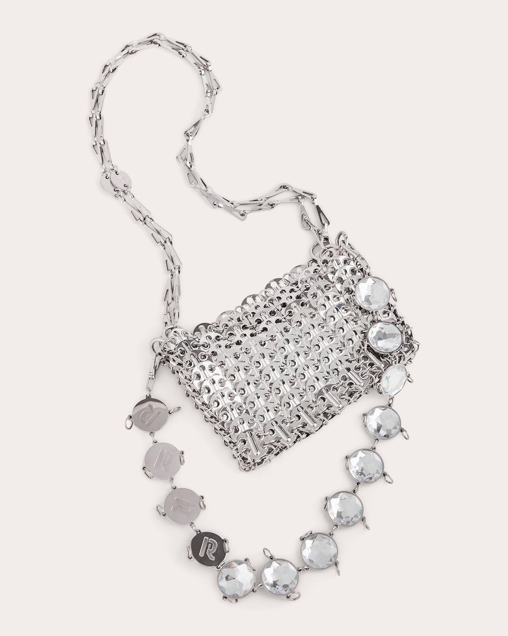 1969 Mini Crystal-Embellished Chainmail Shoulder Bag