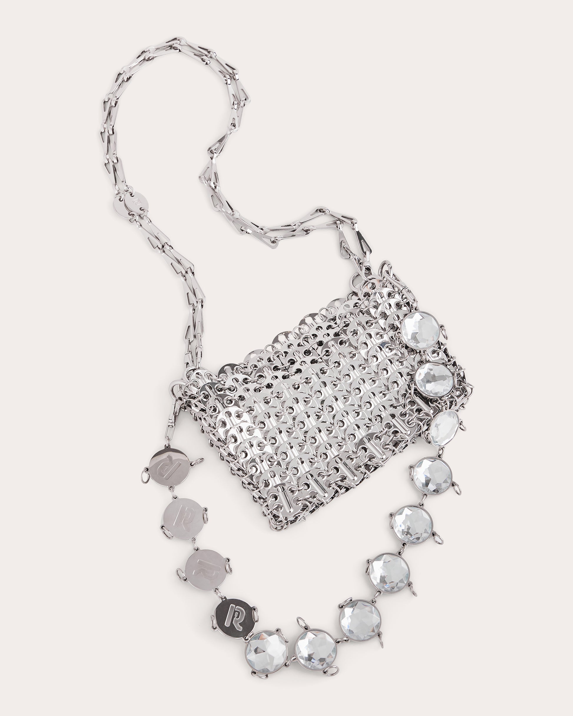 1969 Mini Crystal-Embellished Chainmail Shoulder Bag