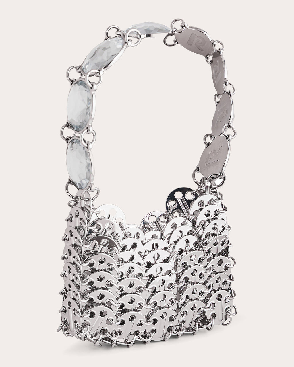 1969 Nano Crystal-Embellished Chainmail Shoulder Bag