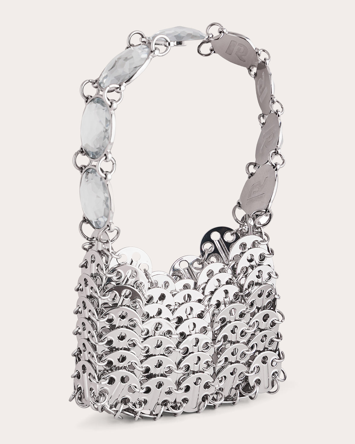 1969 Nano Crystal-Embellished Chainmail Shoulder Bag