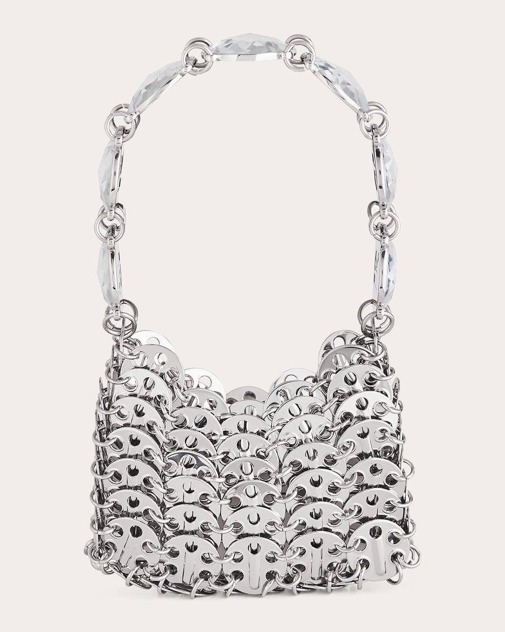 1969 Nano Crystal-Embellished Chainmail Shoulder Bag
