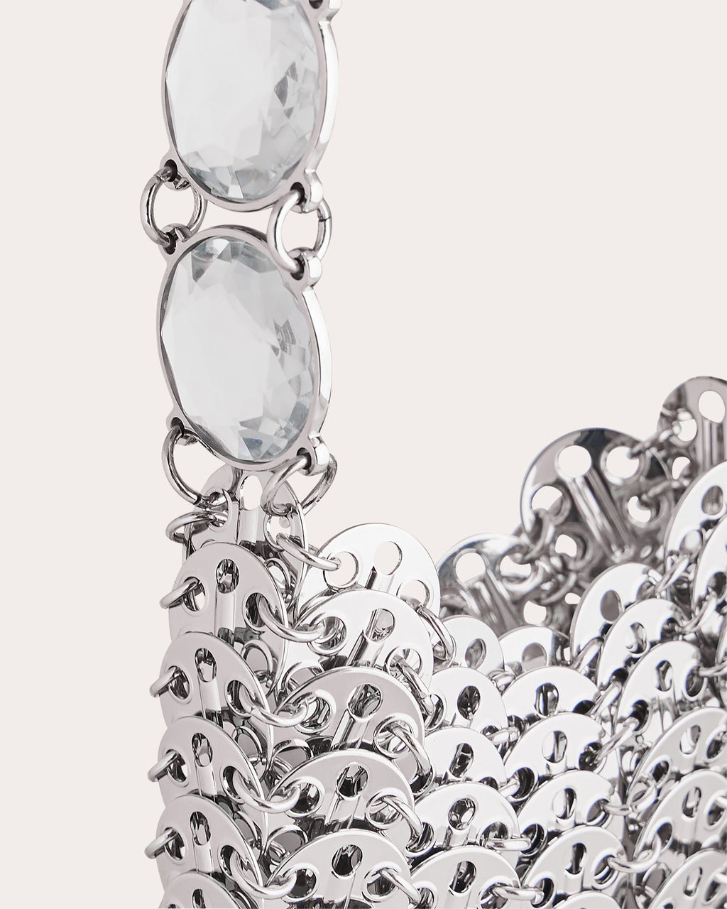 1969 Nano Crystal-Embellished Chainmail Shoulder Bag