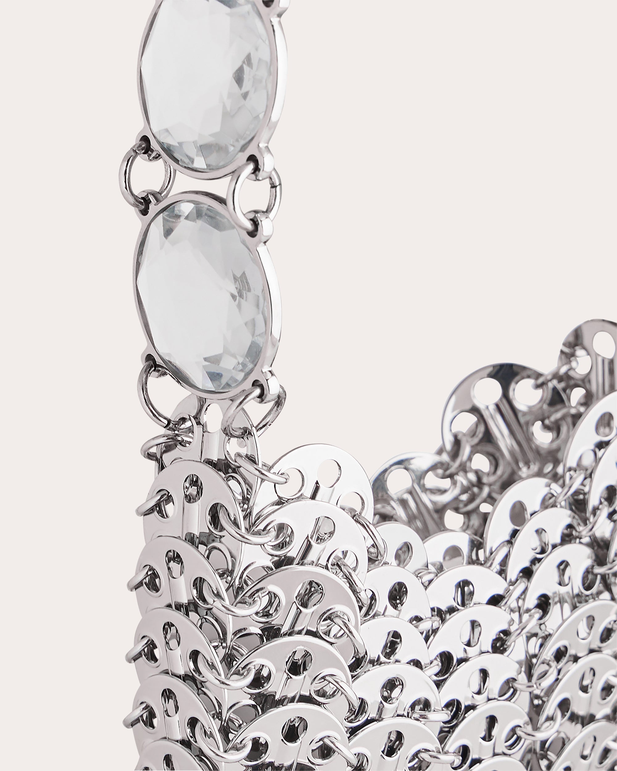 1969 Nano Crystal-Embellished Chainmail Shoulder Bag