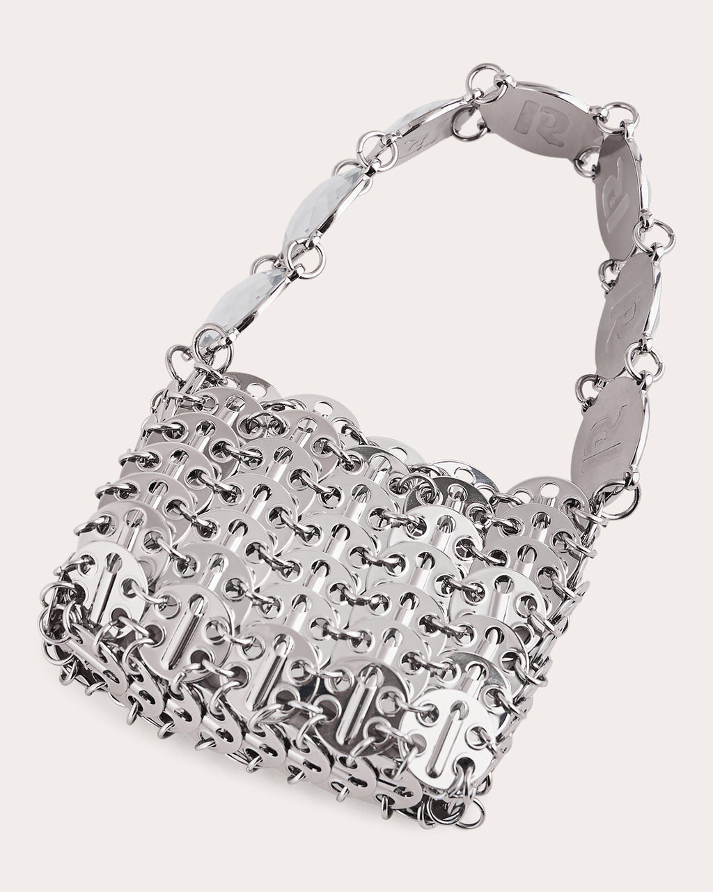 1969 Nano Crystal-Embellished Chainmail Shoulder Bag