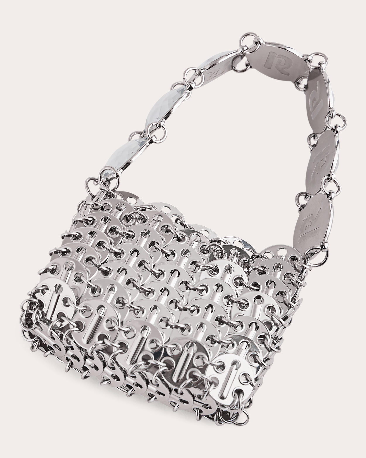 1969 Nano Crystal-Embellished Chainmail Shoulder Bag