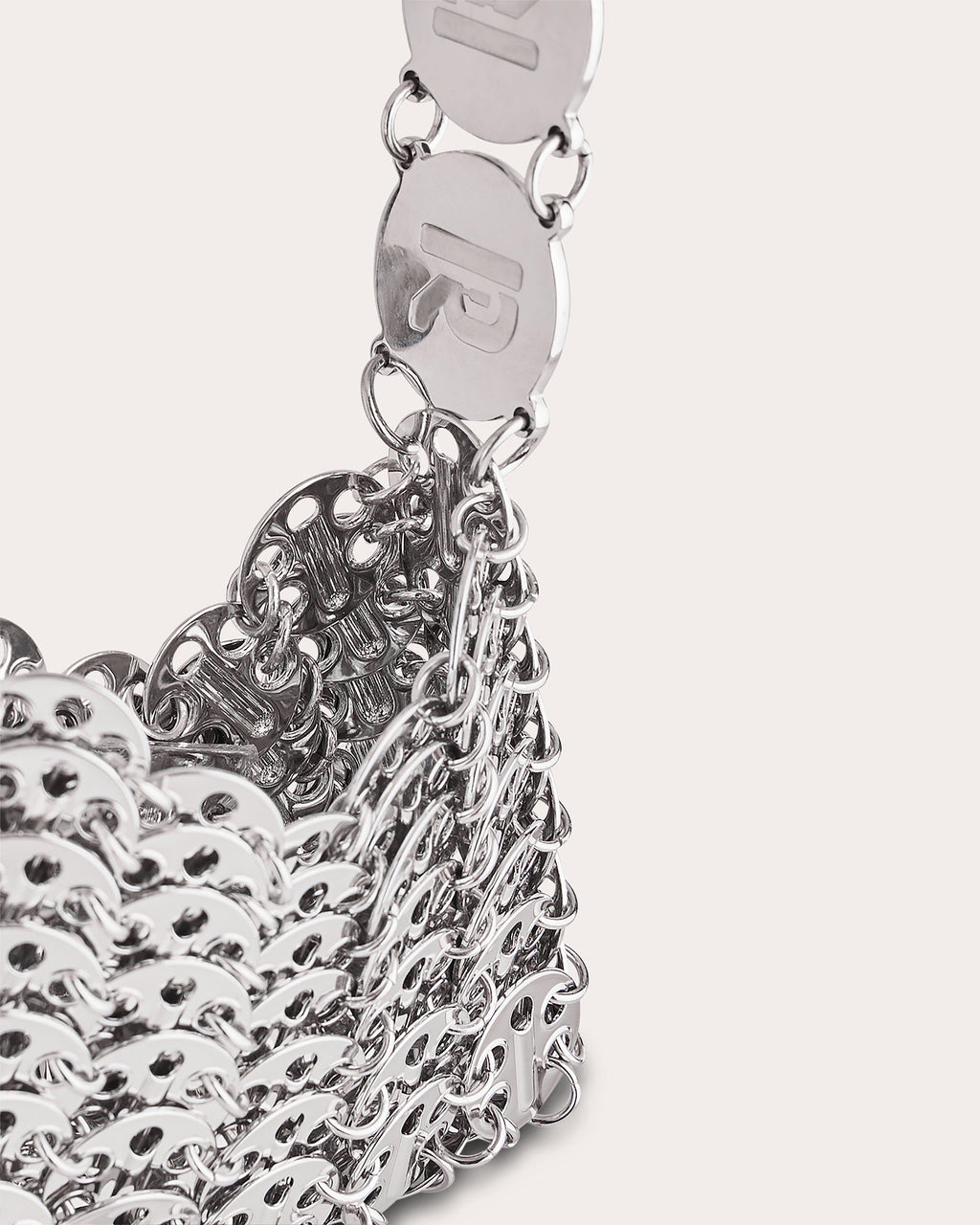 1969 Nano Crystal-Embellished Chainmail Shoulder Bag