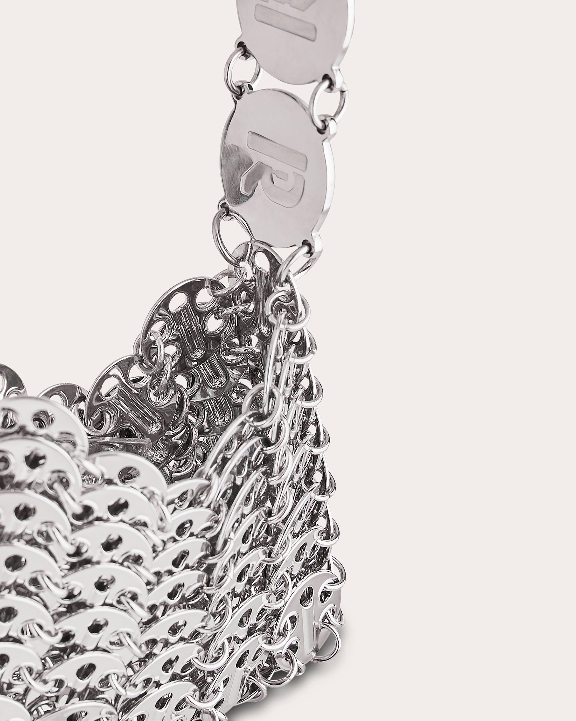 1969 Nano Crystal-Embellished Chainmail Shoulder Bag