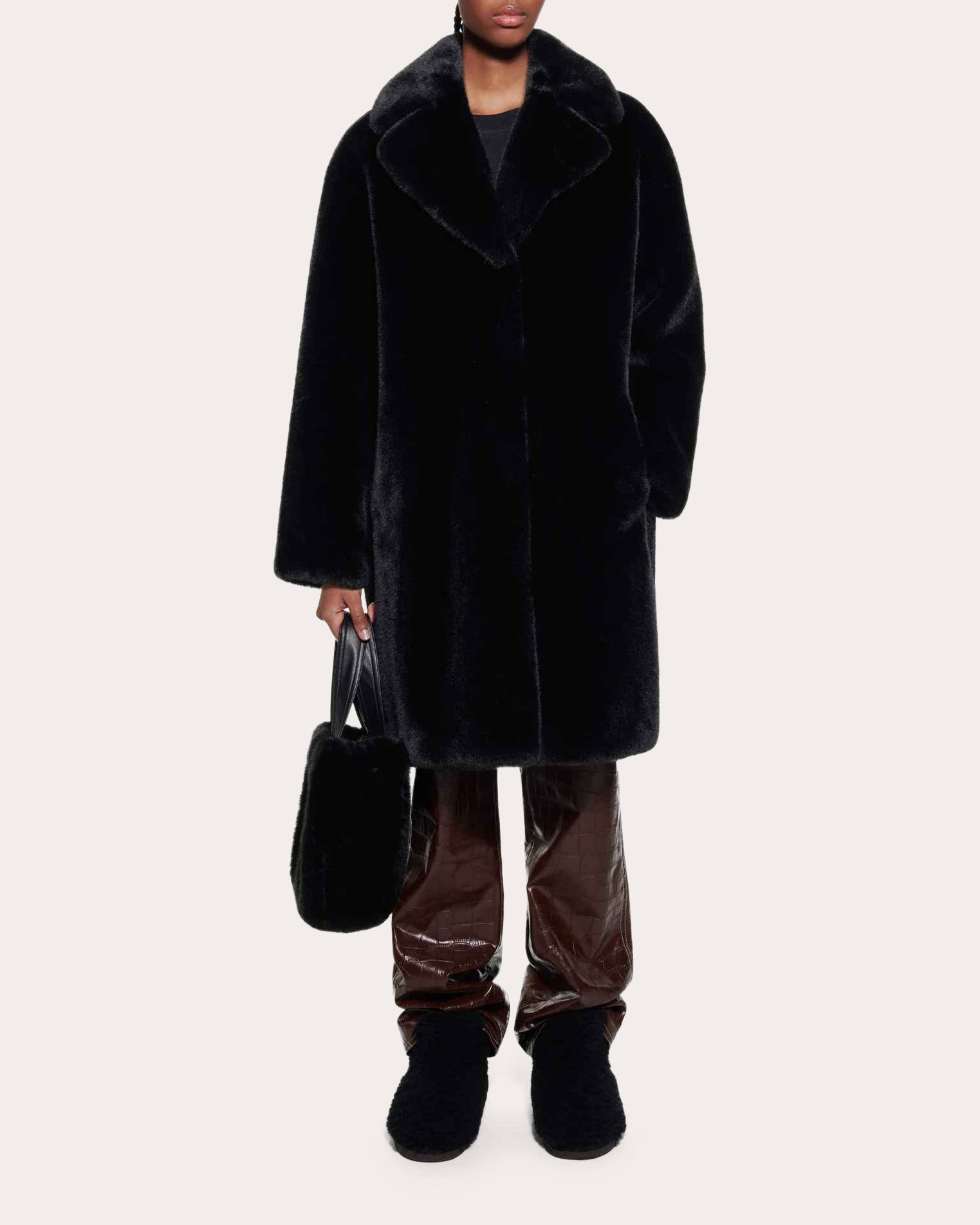 Camille Faux-Fur Cocoon Coat