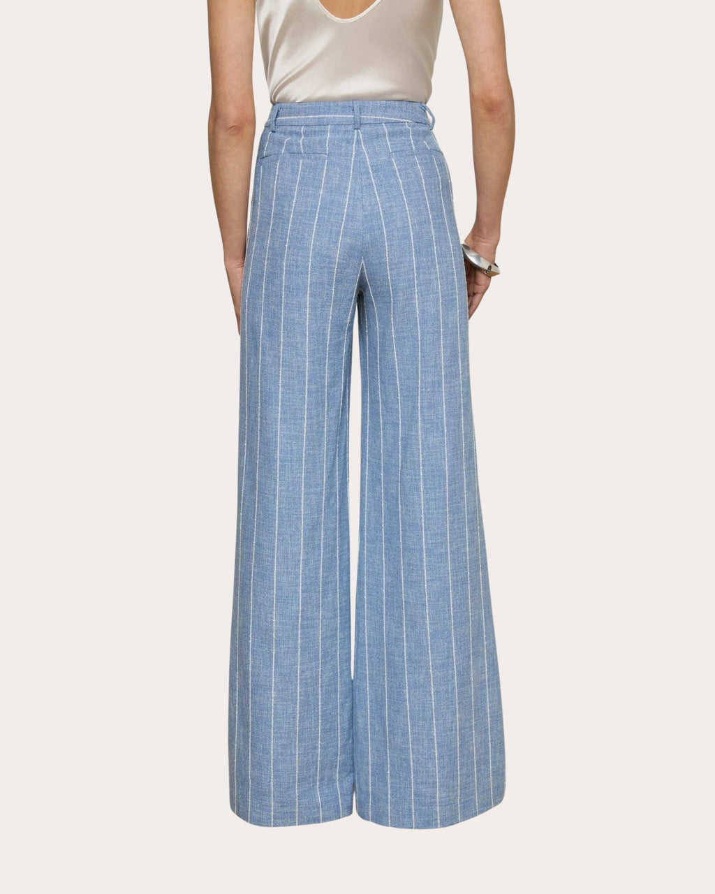 Pilar Pinstripe Wide-Leg Pants