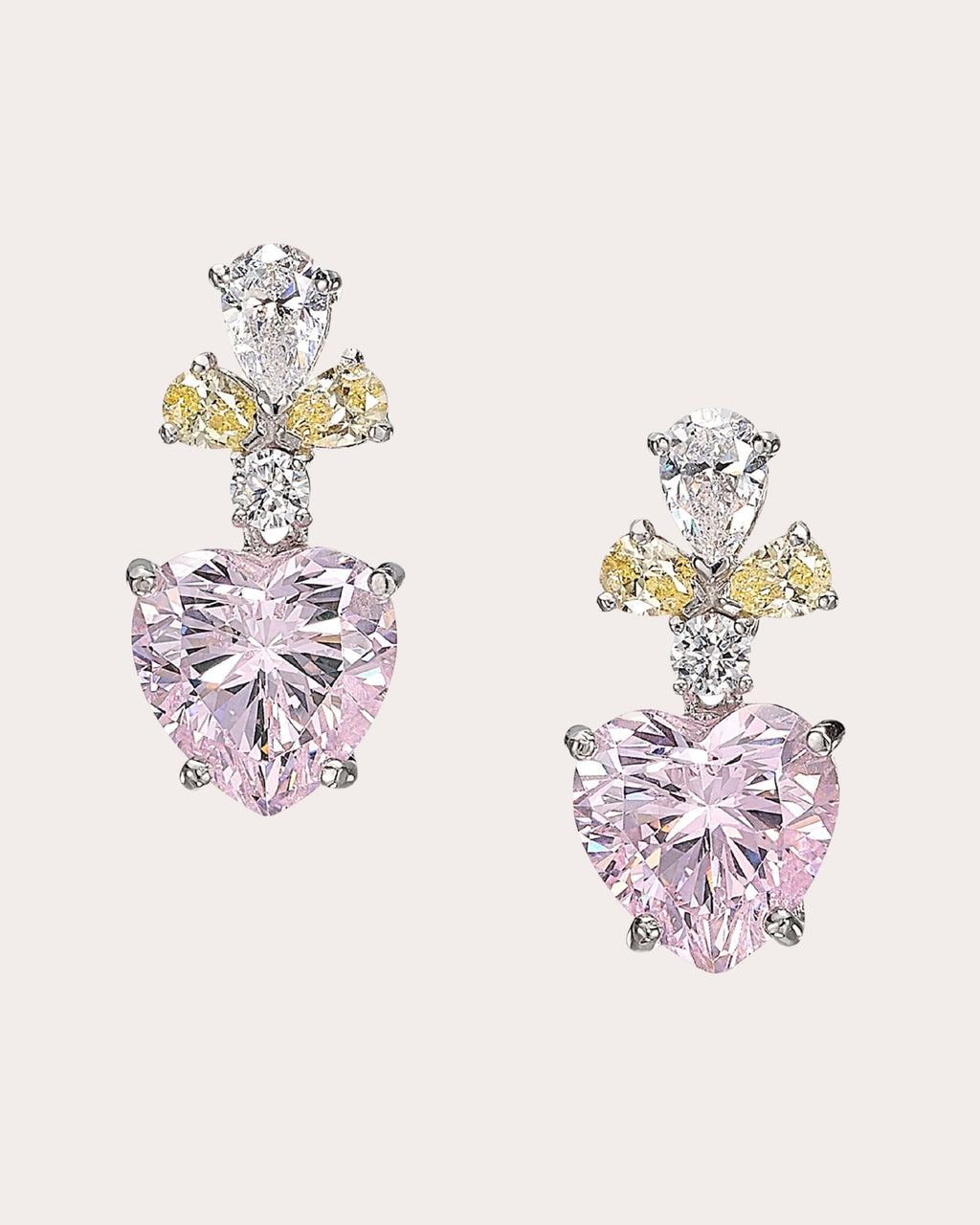 Candy Cupid 18K Gold and Rhodium Vermeil Lab-Grown Diamond Heart Earrings