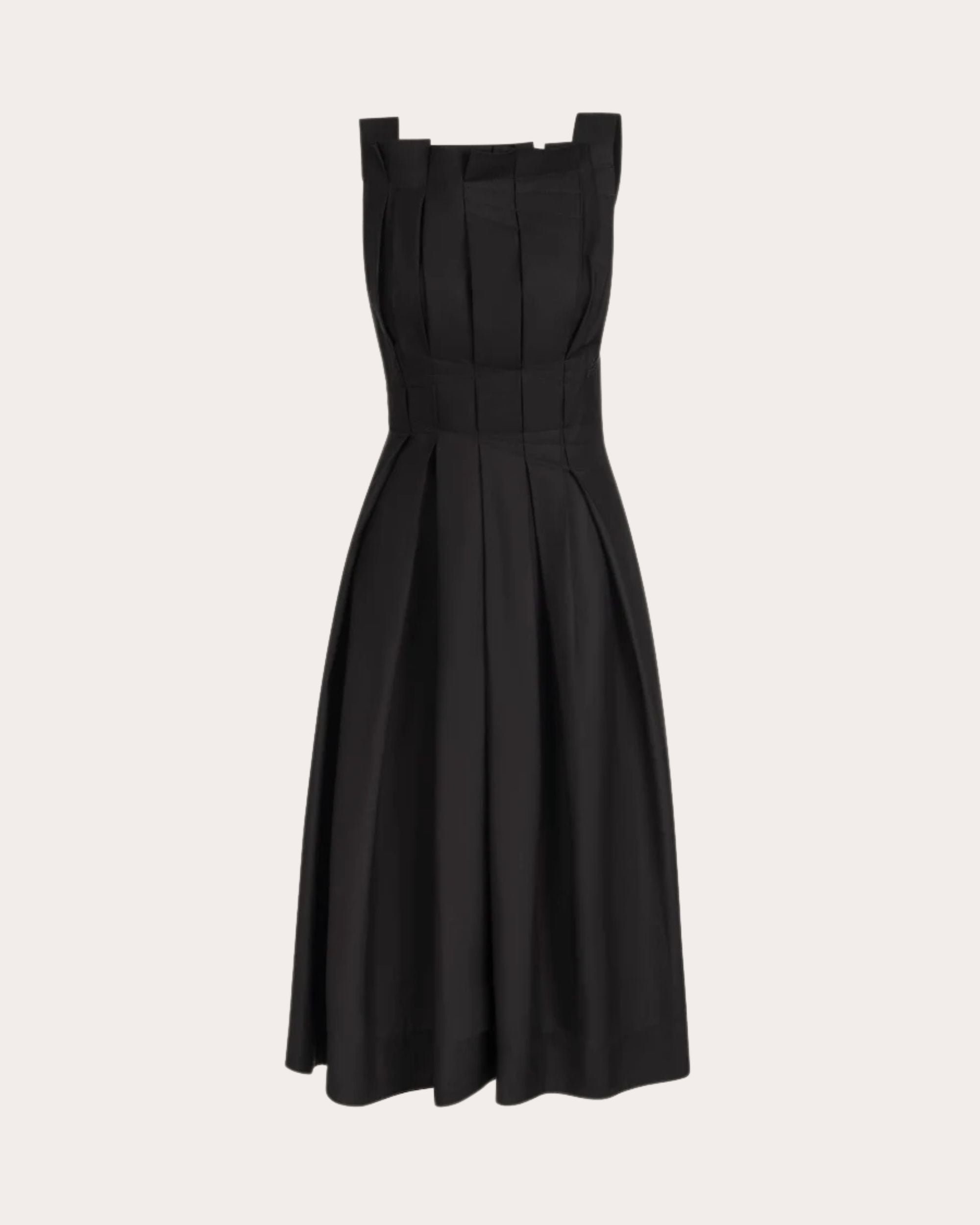 Nara Pleated Cotton Poplin Midi Dress